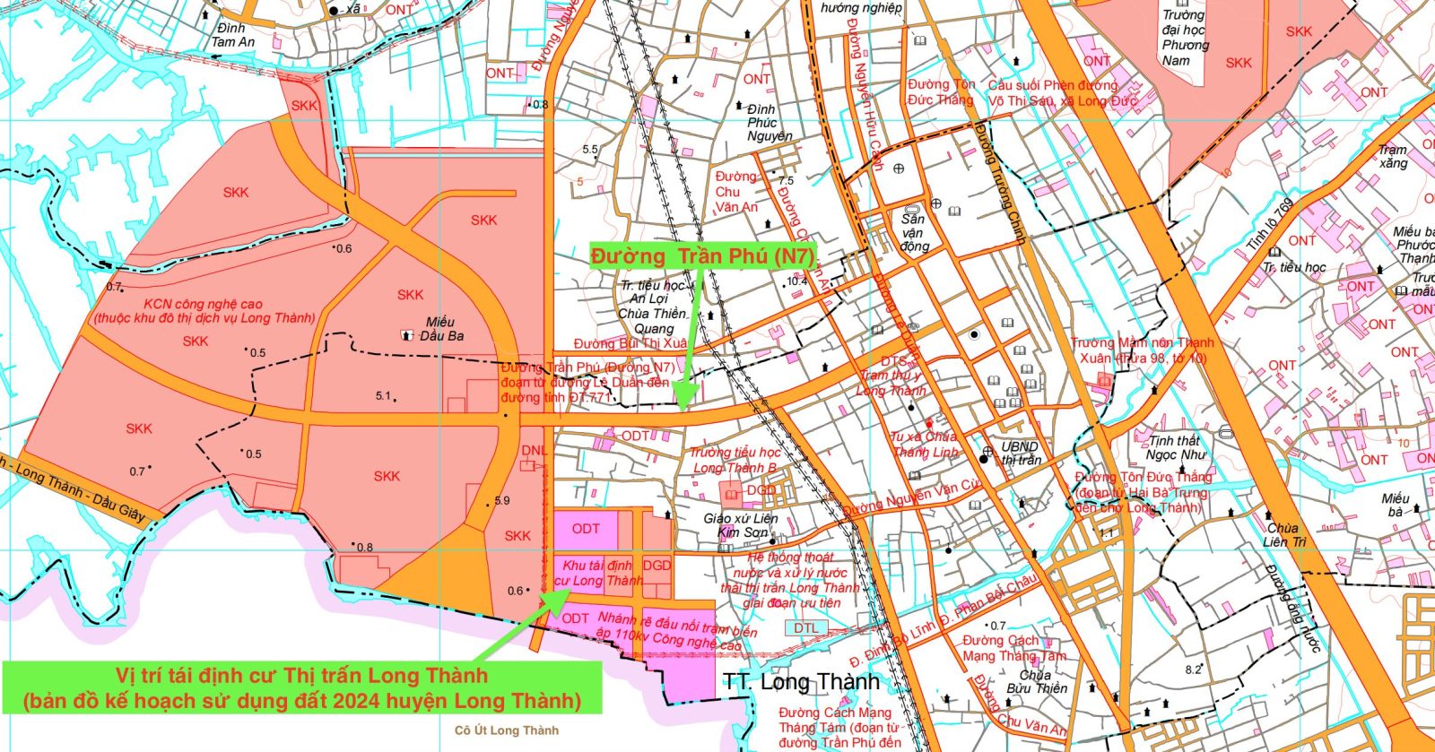 Vị trí tái định cư thị trấn Long Thành trong kế hoạch sử dụng đất năm 2024 huyện Long Thành
